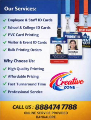 Lanyards and Tags | School ID Cards at Rs. 20/-| call now | Creative Zone | 439